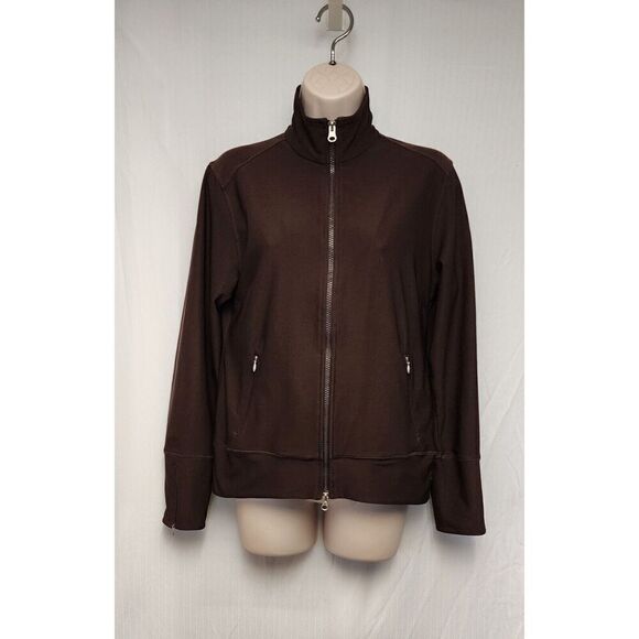 Lucy Tech Women's Size M Brown Full Zip Long Sleeve Jacket Activewear - Picture 2 of 8